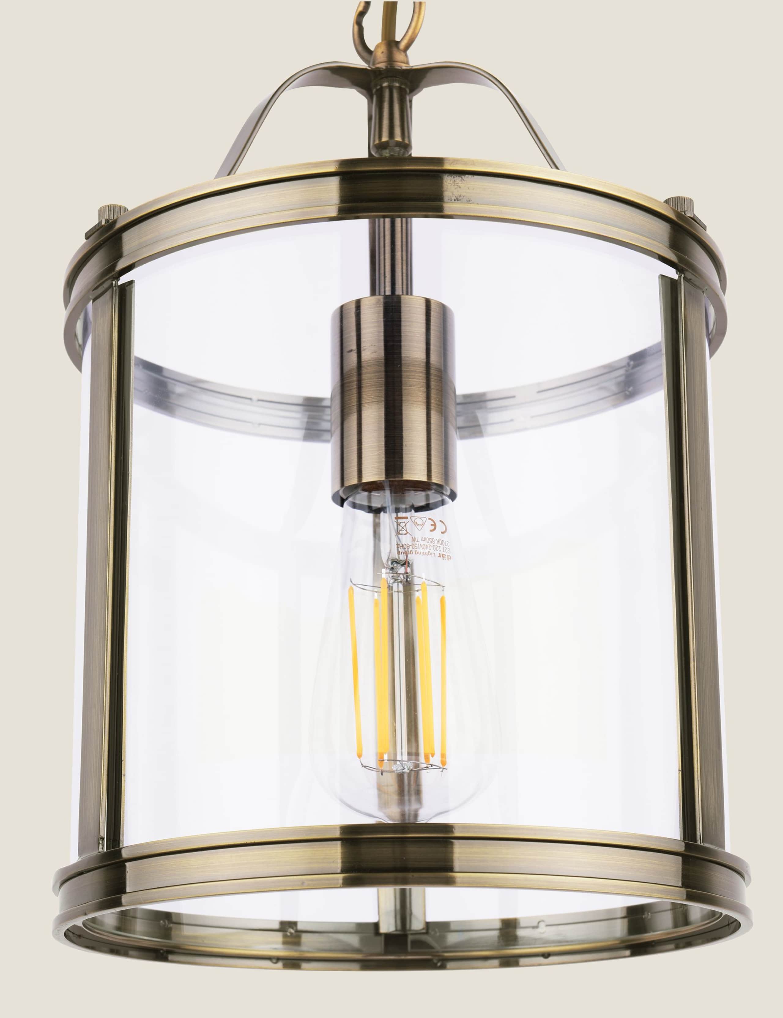 Laura Ashley Harrington pendant light clear glass metal (British brand)
