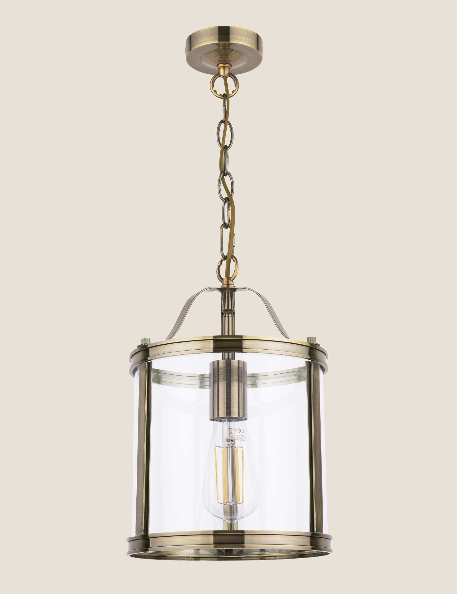 Laura Ashley Harrington pendant light clear glass metal (British brand)