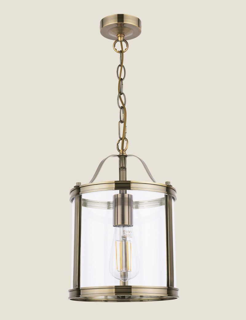 Laura Ashley Harrington pendant light clear glass metal (British brand)