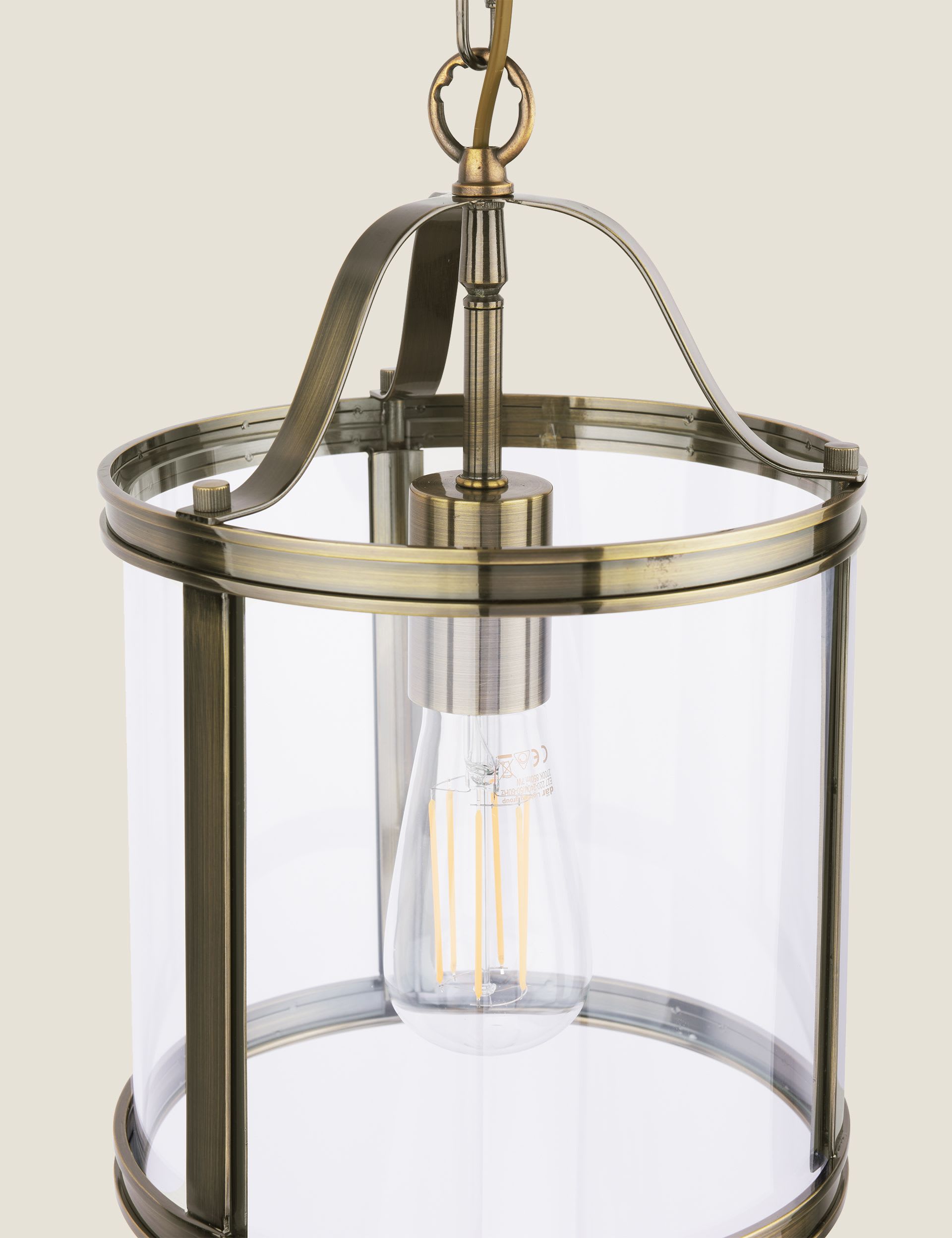 Laura Ashley Harrington pendant light clear glass metal (British brand)