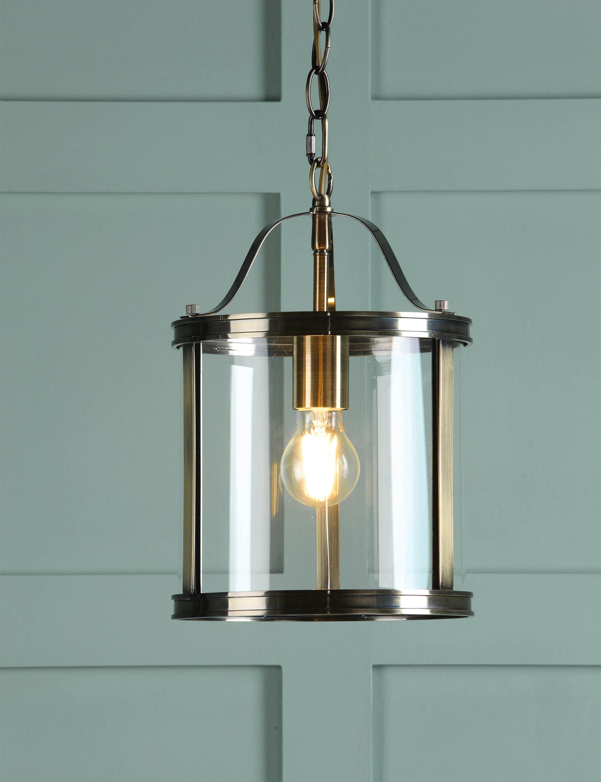 Laura Ashley Harrington pendant light clear glass metal (British brand)
