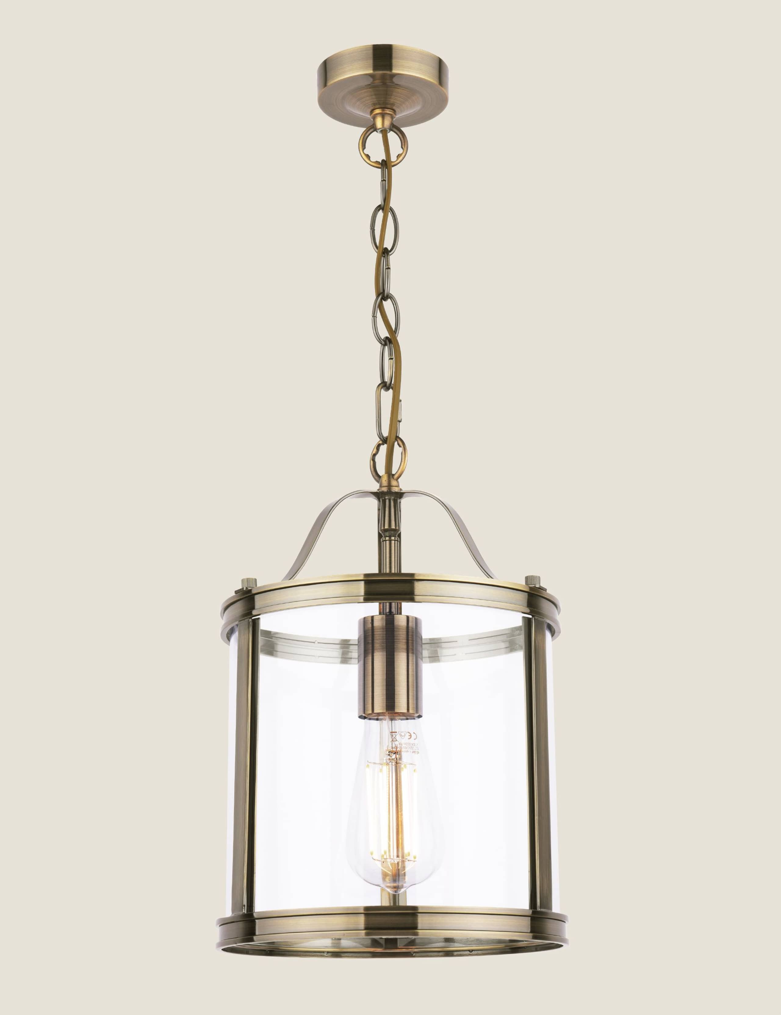 Laura Ashley Harrington pendant light clear glass metal (British brand)