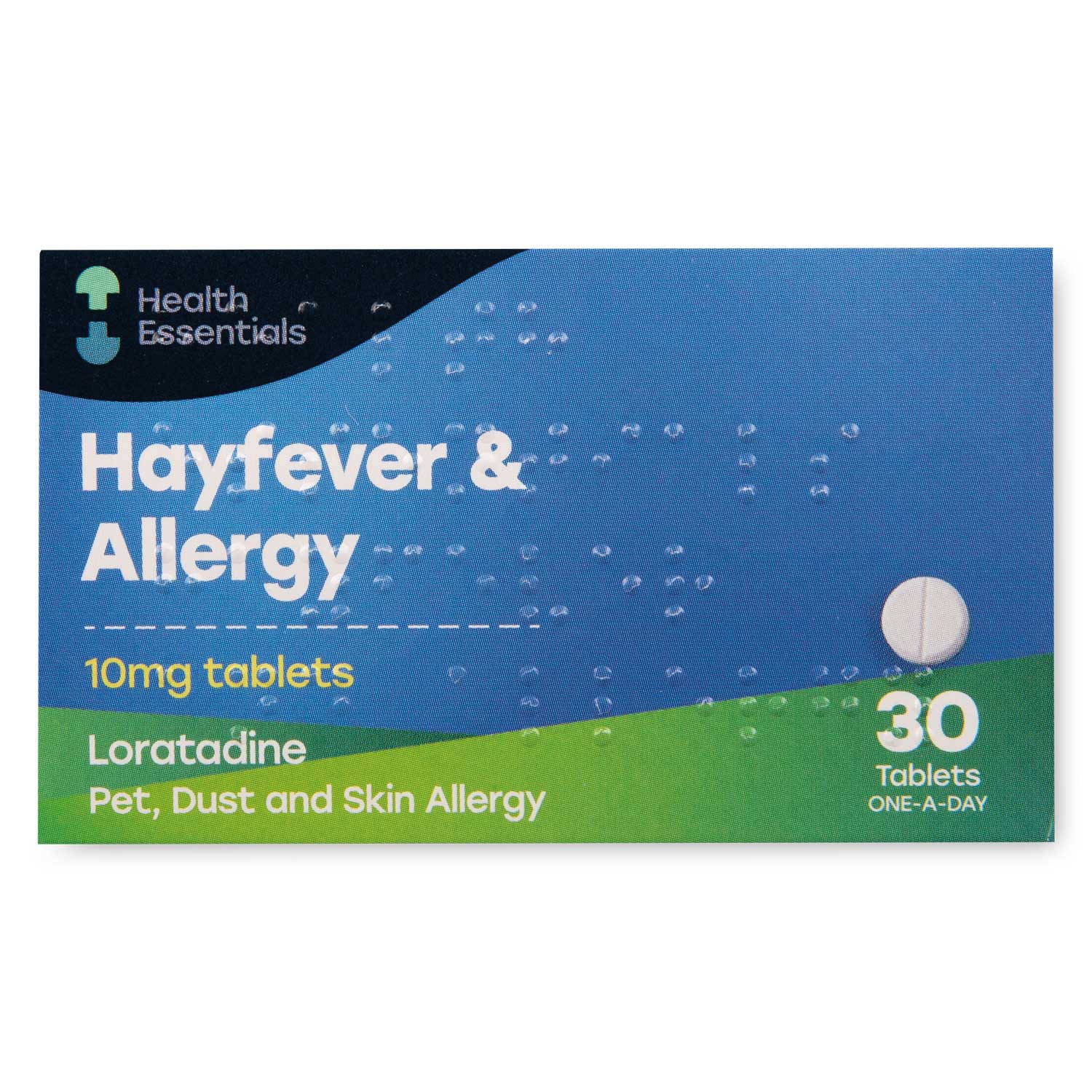 Loratadine allergy relief tablets for hayfever (British brand)