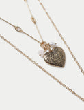 Heart Tassel Multirow Necklace (British brand)