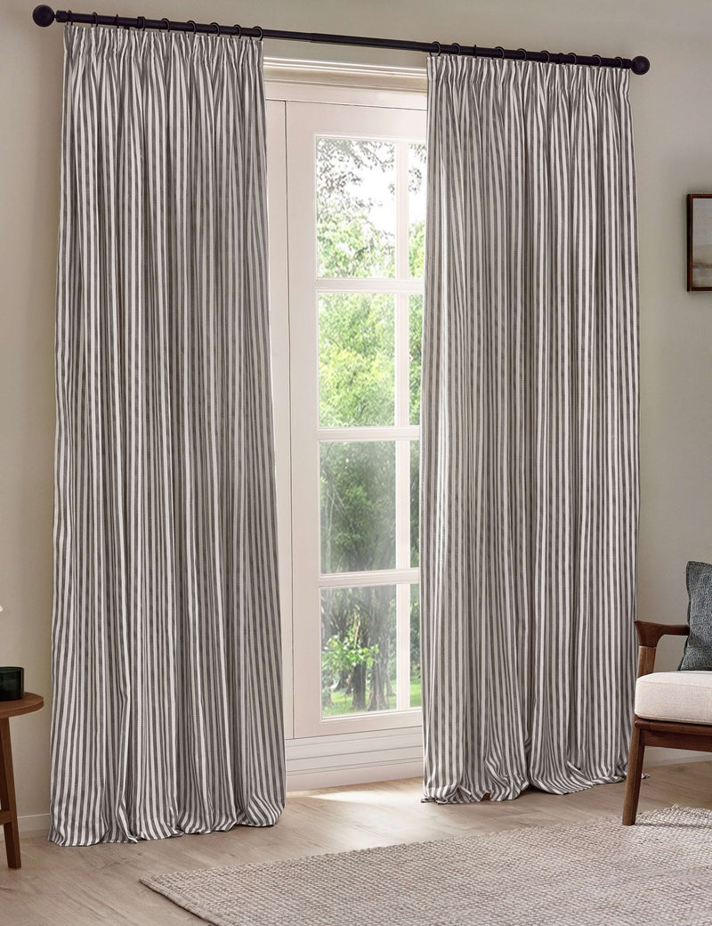 Yard pure cotton striped curtains - British product