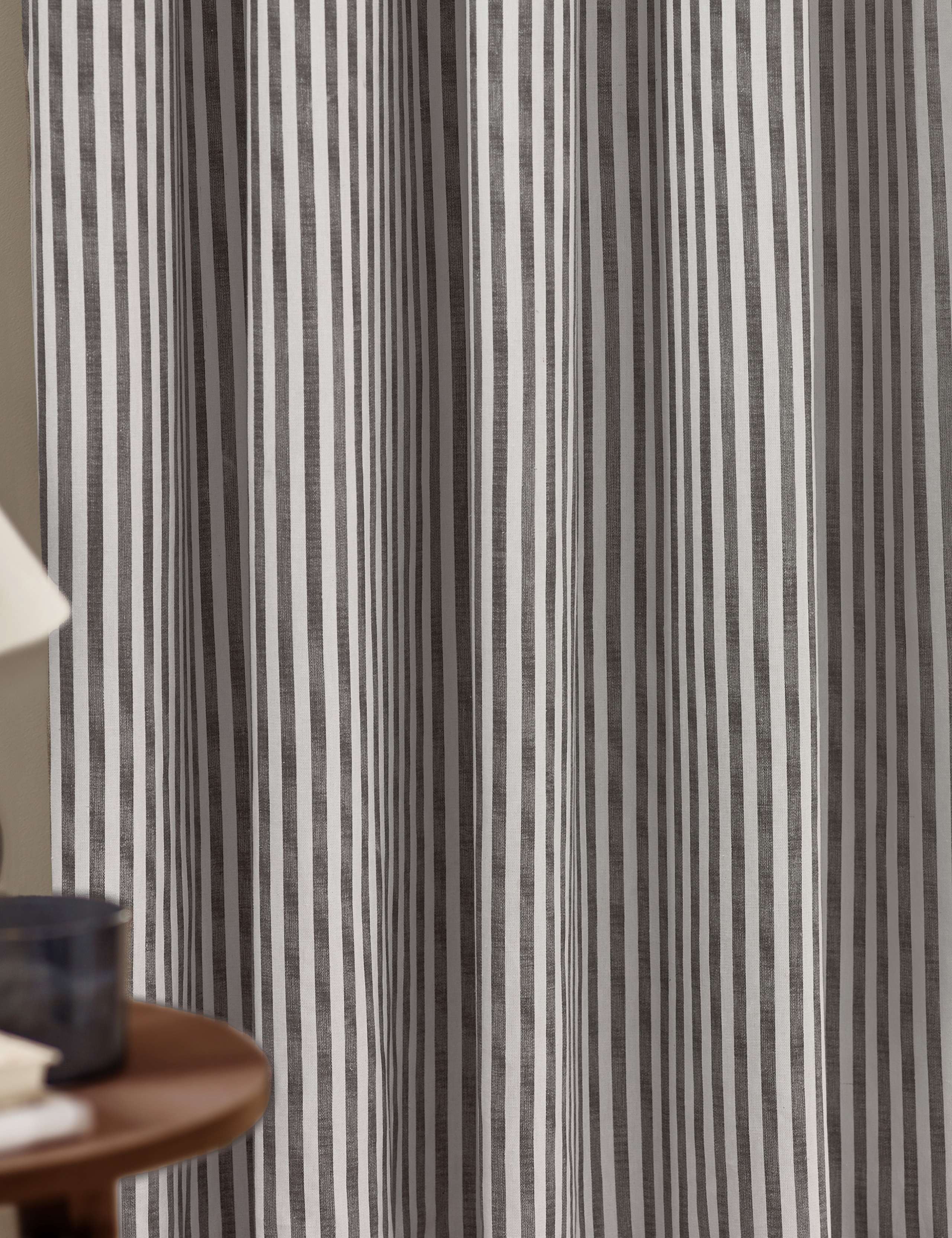 Yard pure cotton striped curtains - British product