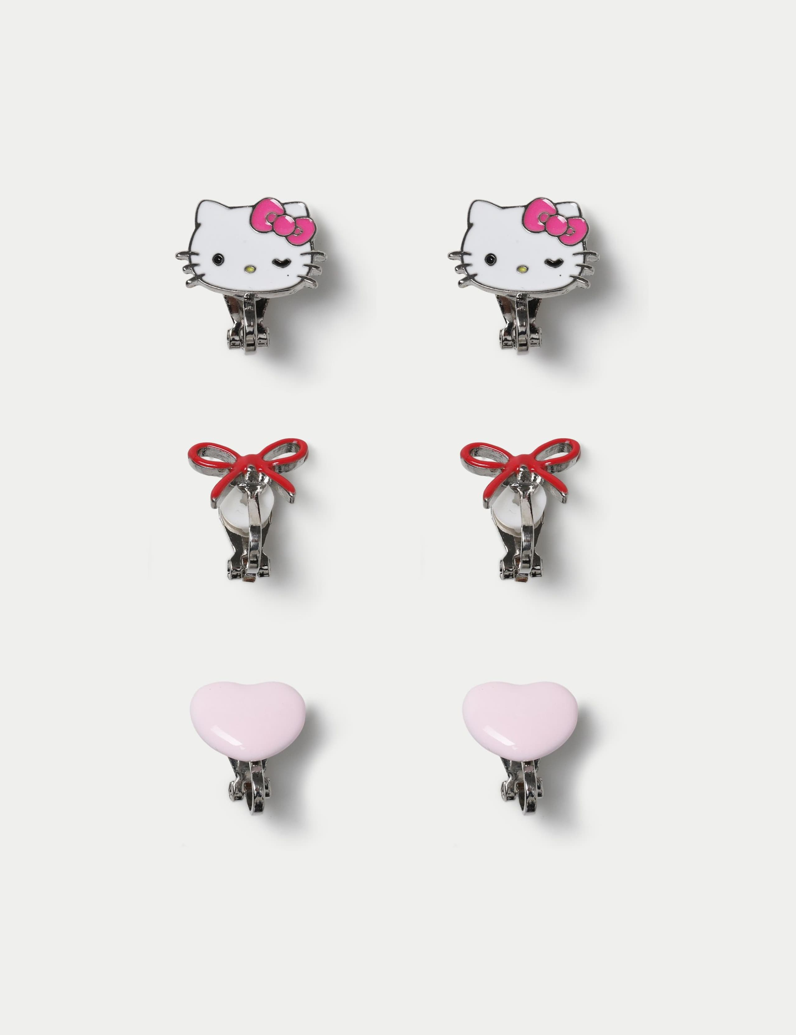 Hello Kitty clip on earring set with clip-on design (British brand)
