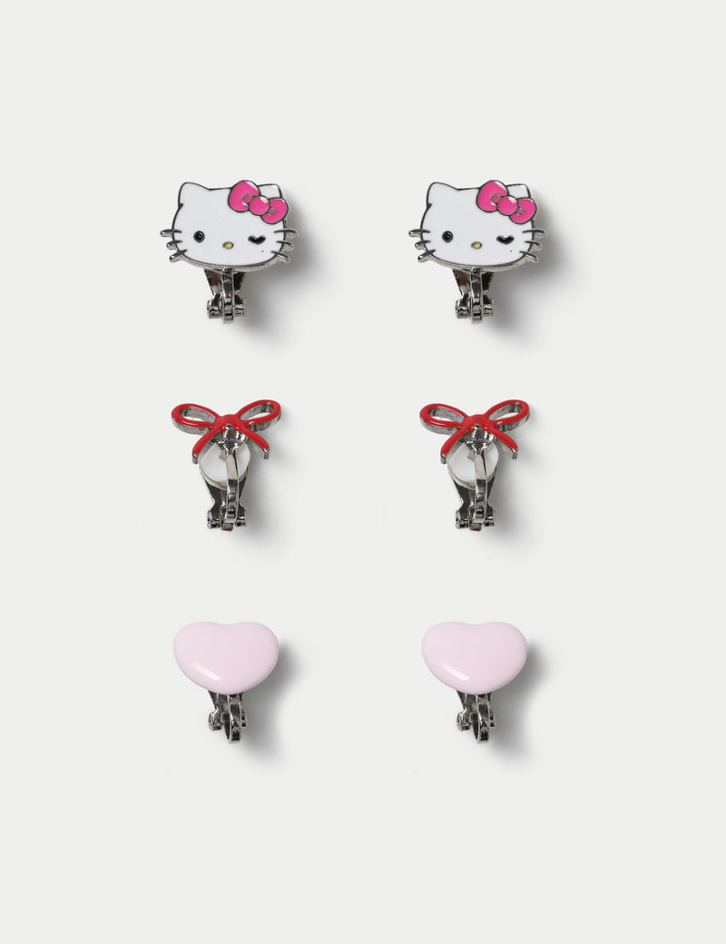 Hello Kitty clip on earring set with clip-on design (British brand)