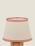 Joules Helmingham table lamp with antique brass and striped fabric (British brand)