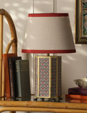 Joules Helmingham metal and fabric table lamp with brass base, UK version