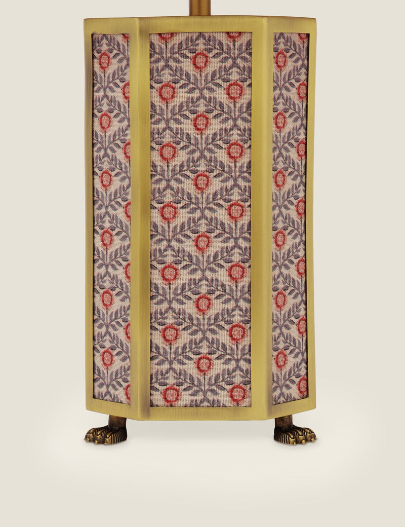 Joules Helmingham metal and fabric table lamp with brass base, UK version