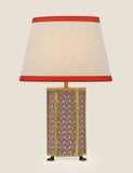 Joules Helmingham metal and fabric table lamp with brass base, UK version