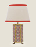 Joules Helmingham metal and fabric table lamp with brass base, UK version