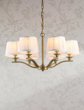 Laura Ashley Hemsley 6-light pleated silk chandelier - (British brand)