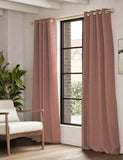 Herringbone eyelet curtains (British brand)