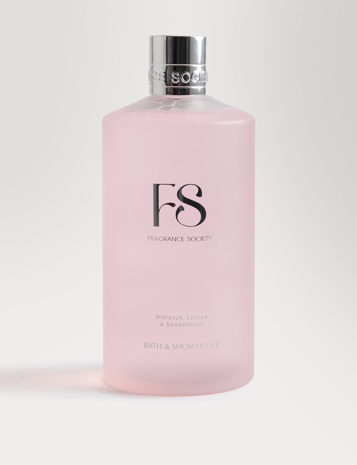 Fragrance Society bath and shower gel with hibiscus, lychee and sandalwood 500ml, UK version