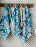 Hidcote birds tapestry towel, 100% cotton, imported from the UK