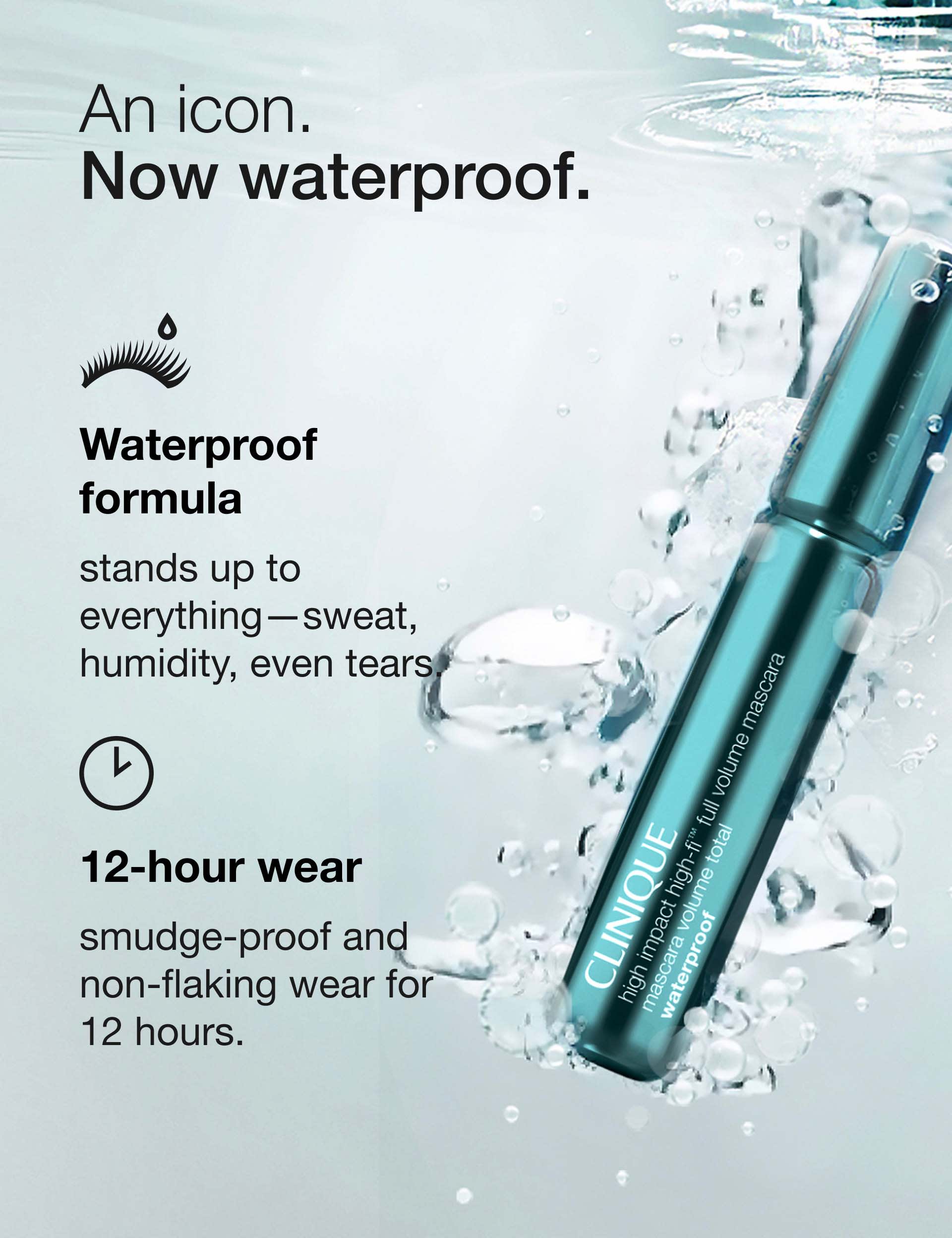 Clinique High Impact High-Fi waterproof mascara 10ml (British brand)