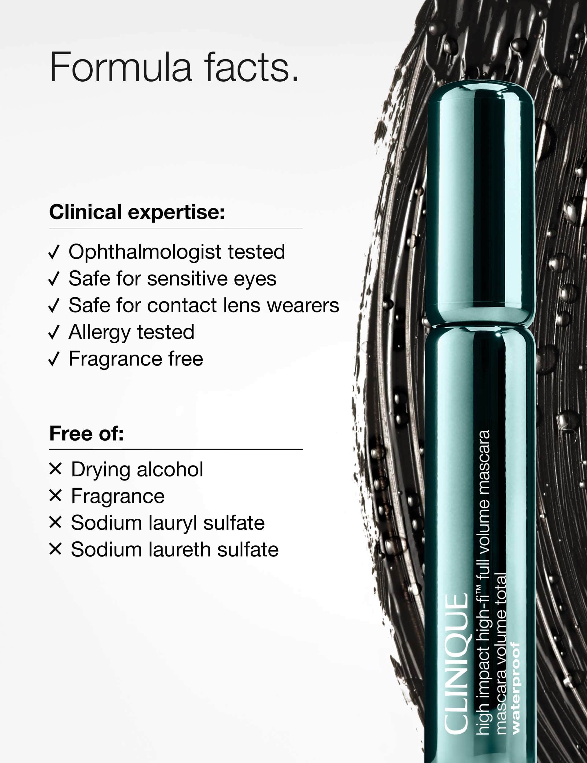 Clinique High Impact High-Fi waterproof mascara 10ml (British brand)