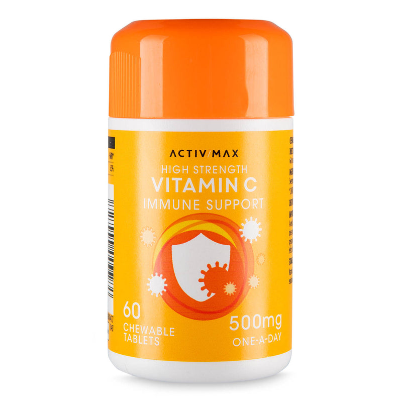 High Strength Vitamin C chewable tablets orange flavour - British product