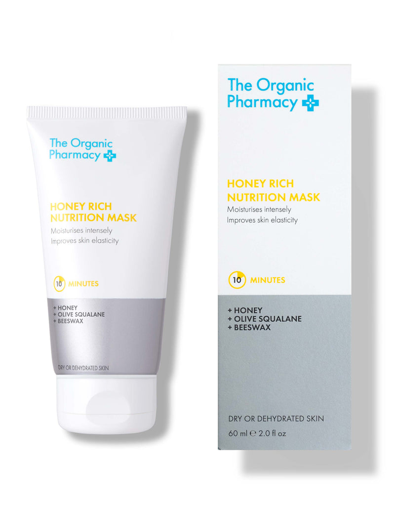 The Organic Pharmacy Honey Rich Nutrition Mask 60ml, imported from the UK