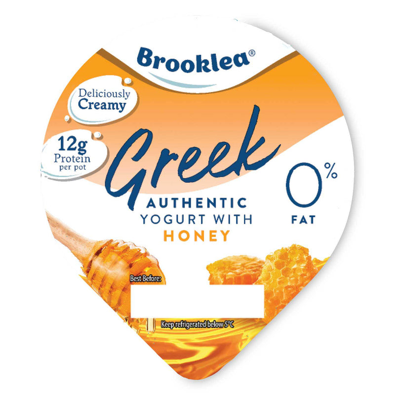 Honey Greek yogurt, fat-free strained (British brand)