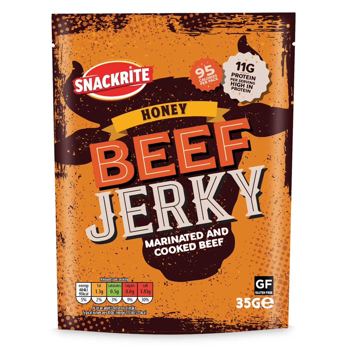 Snackrite honey beef jerky 35g - British product