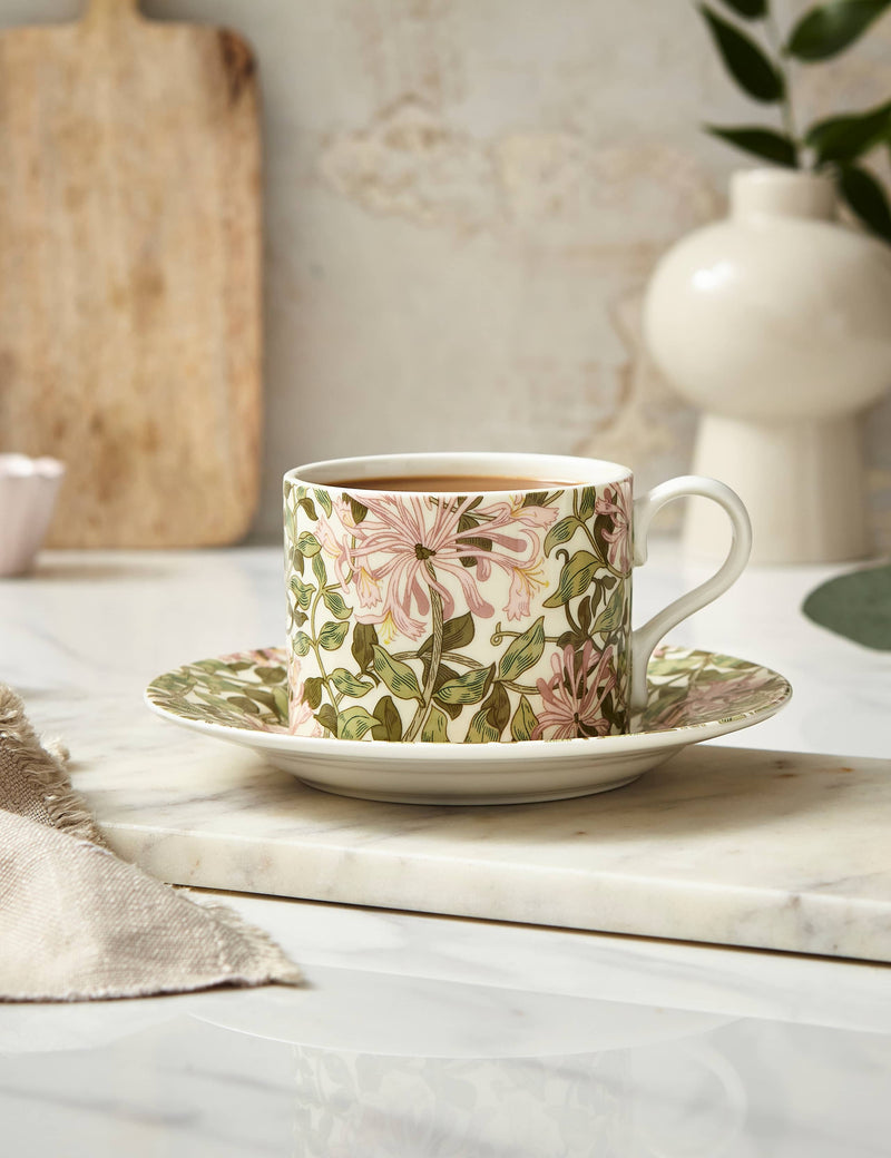Morris & Co Honeysuckle cup and saucer, imported from the UK