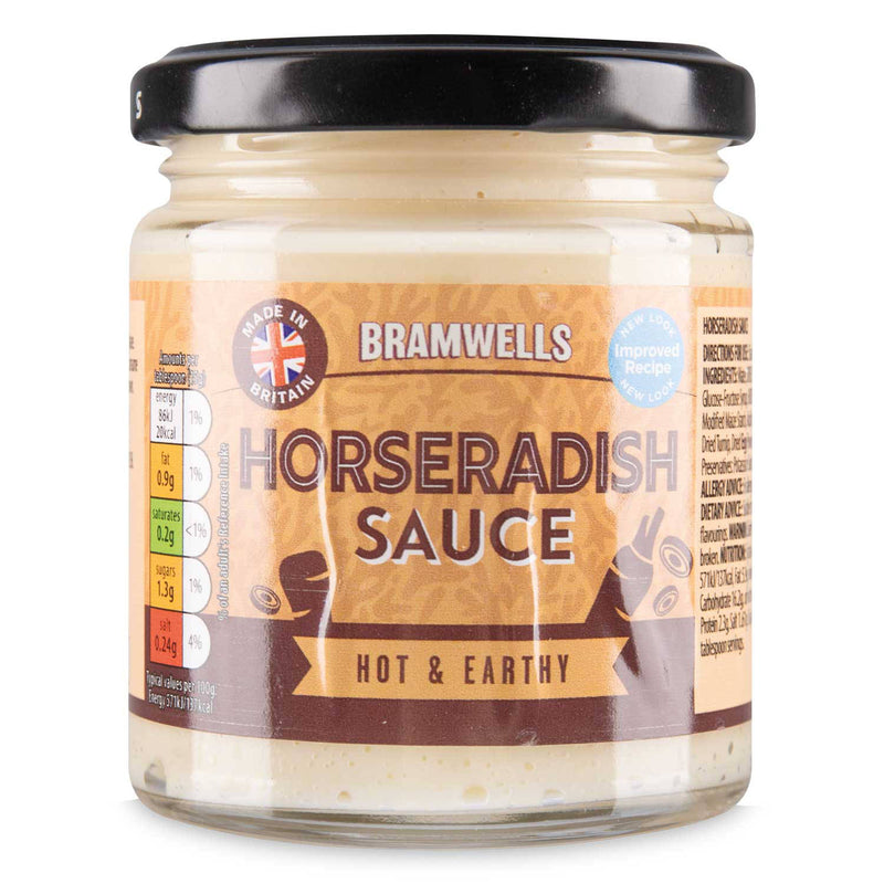 Horseradish sauce in a jar, British condiment, UK version