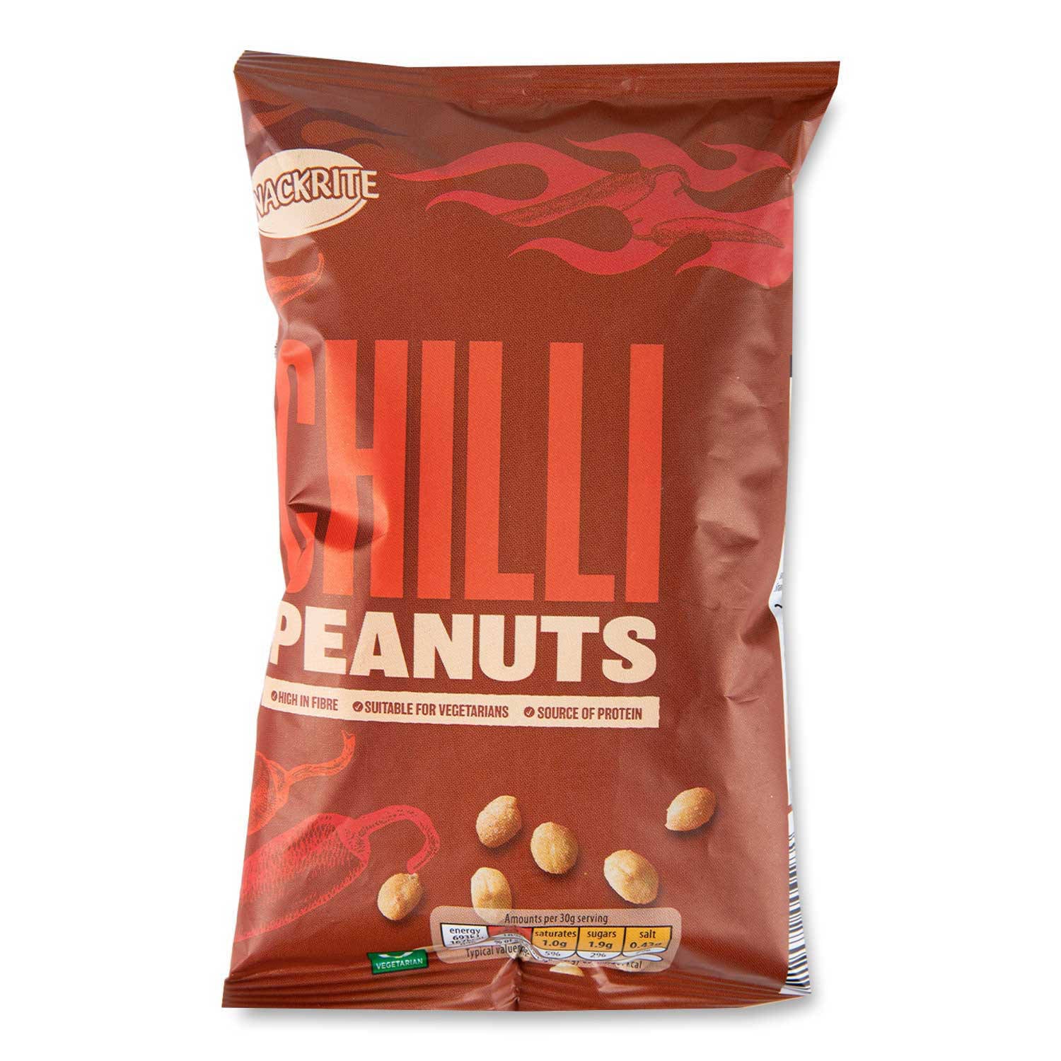 Hot chilli peanuts spicy snack in a bag, UK version