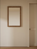 Hugo marquetry wood rectangular wall mirror 90x60cm - British product