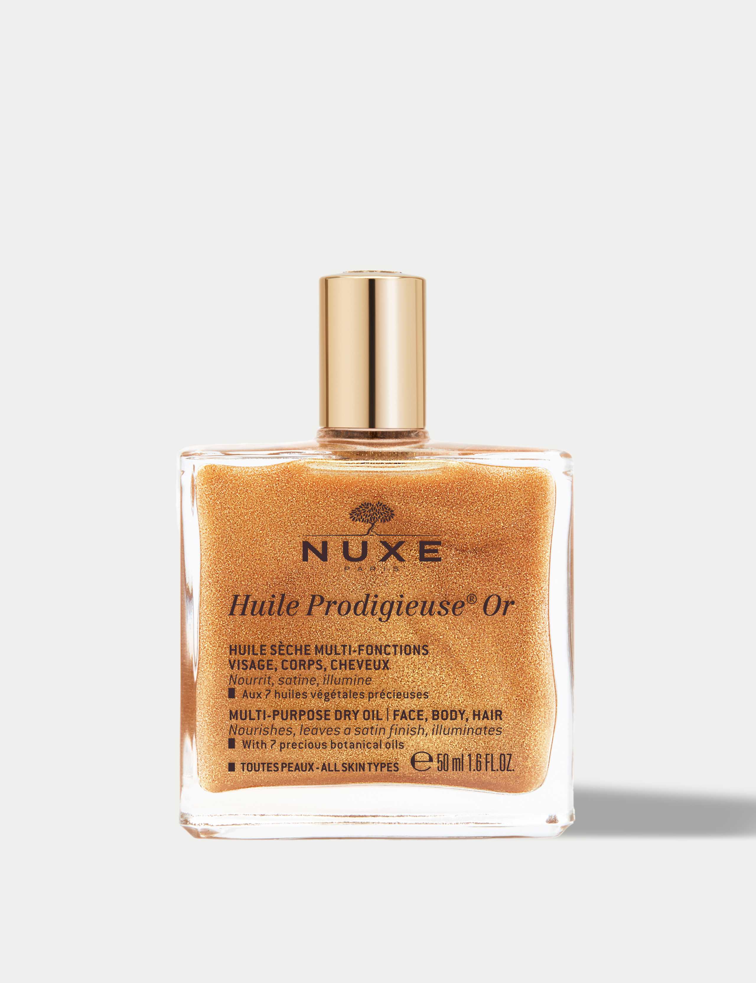 NUXE Huile Prodigieuse golden shimmer multipurpose oil 50ml, UK version