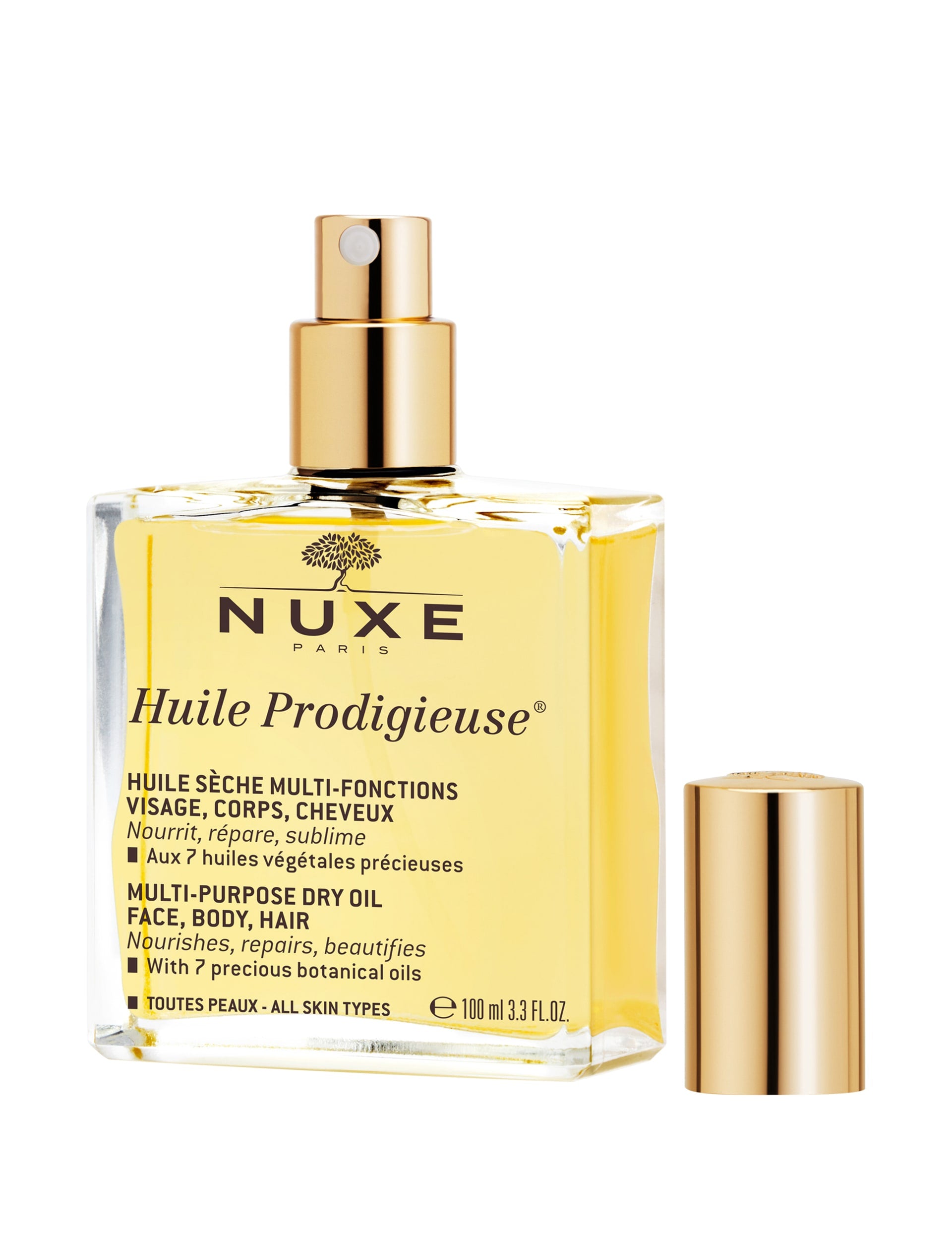 Nuxe multipurpose dry oil for skin, hair, and body 100ml, UK version