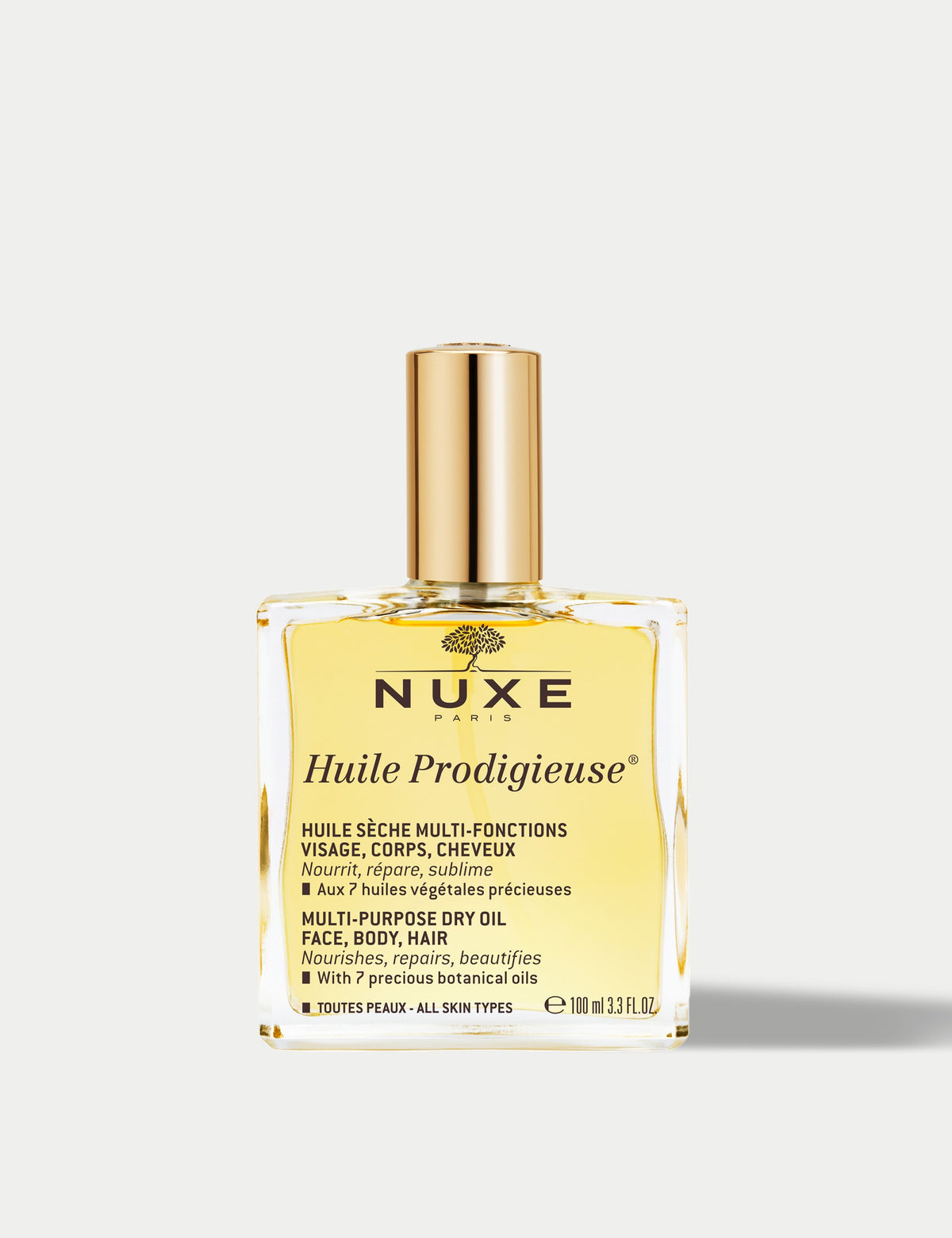 Nuxe multipurpose dry oil for skin, hair, and body 100ml, UK version