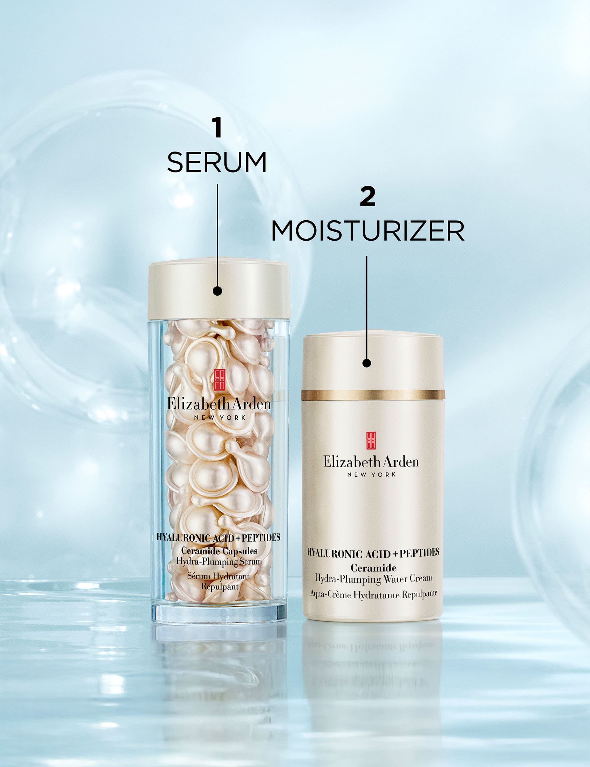 Elizabeth Arden hyaluronic acid peptide ceramide capsules 90 count, UK version