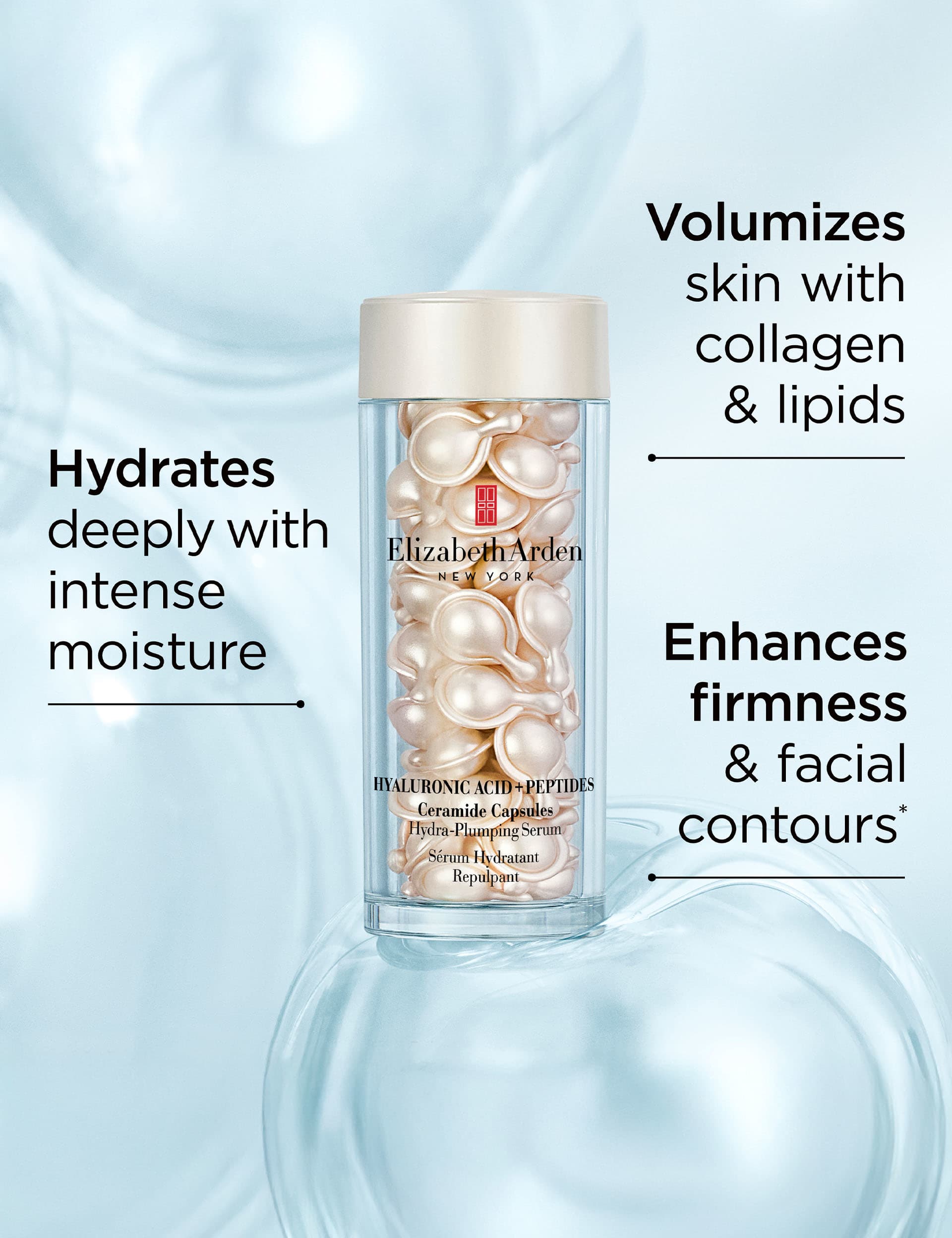 Elizabeth Arden hyaluronic acid peptide ceramide capsules 90 count, UK version