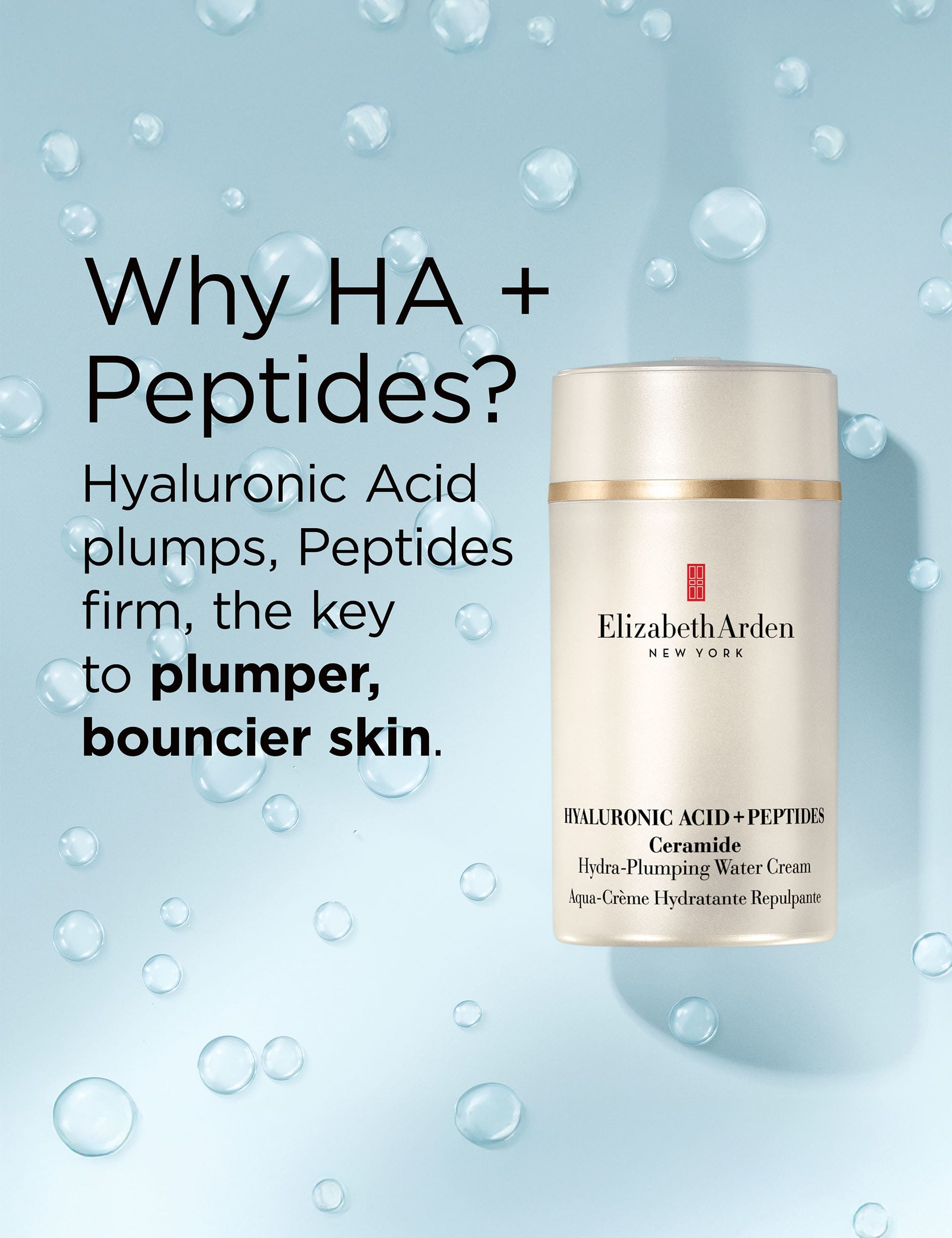 Elizabeth Arden Hyaluronic Acid Peptides Ceramide Water Cream 50ml - British product