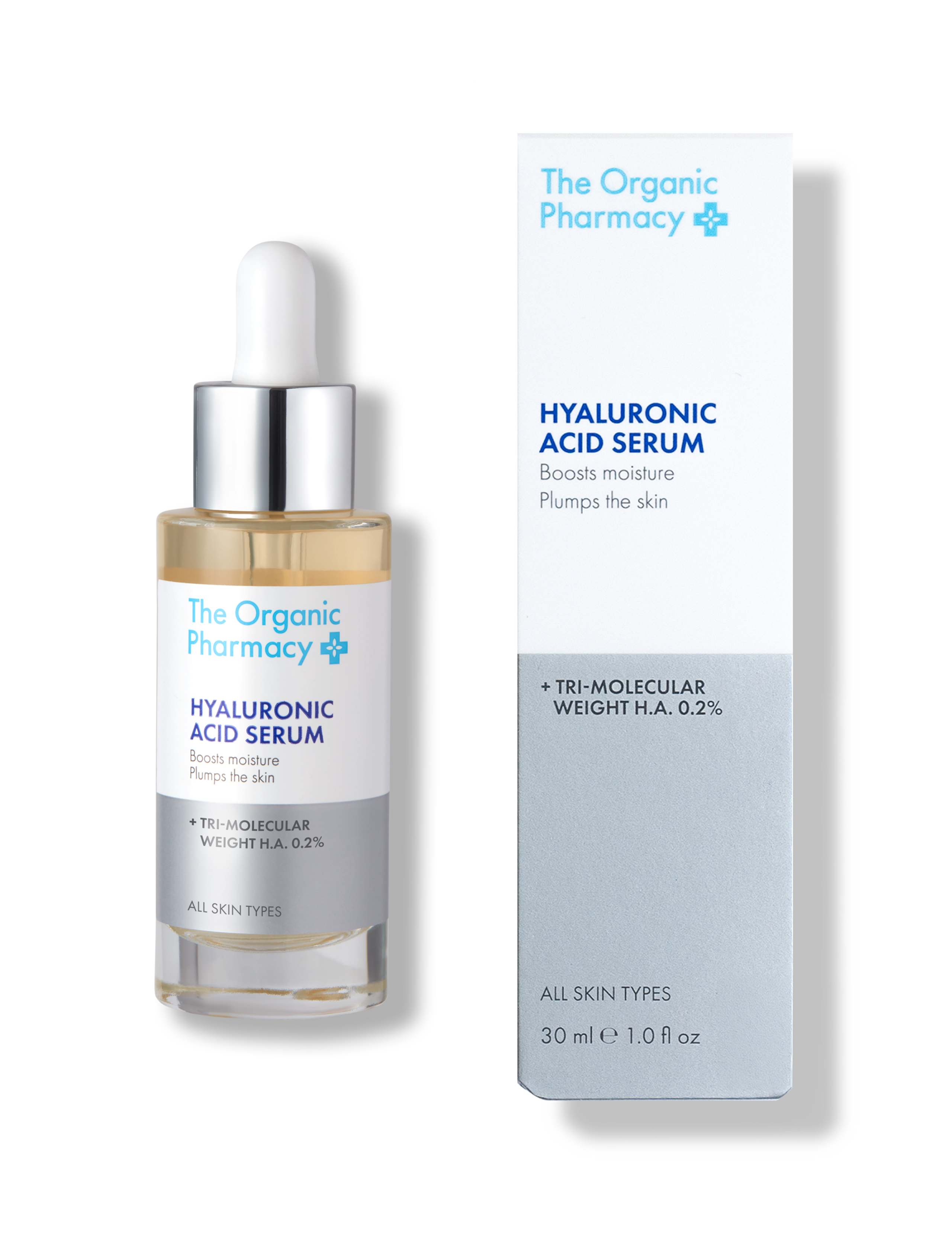 The Organic Pharmacy Hyaluronic Acid Serum 30ml, imported from the UK