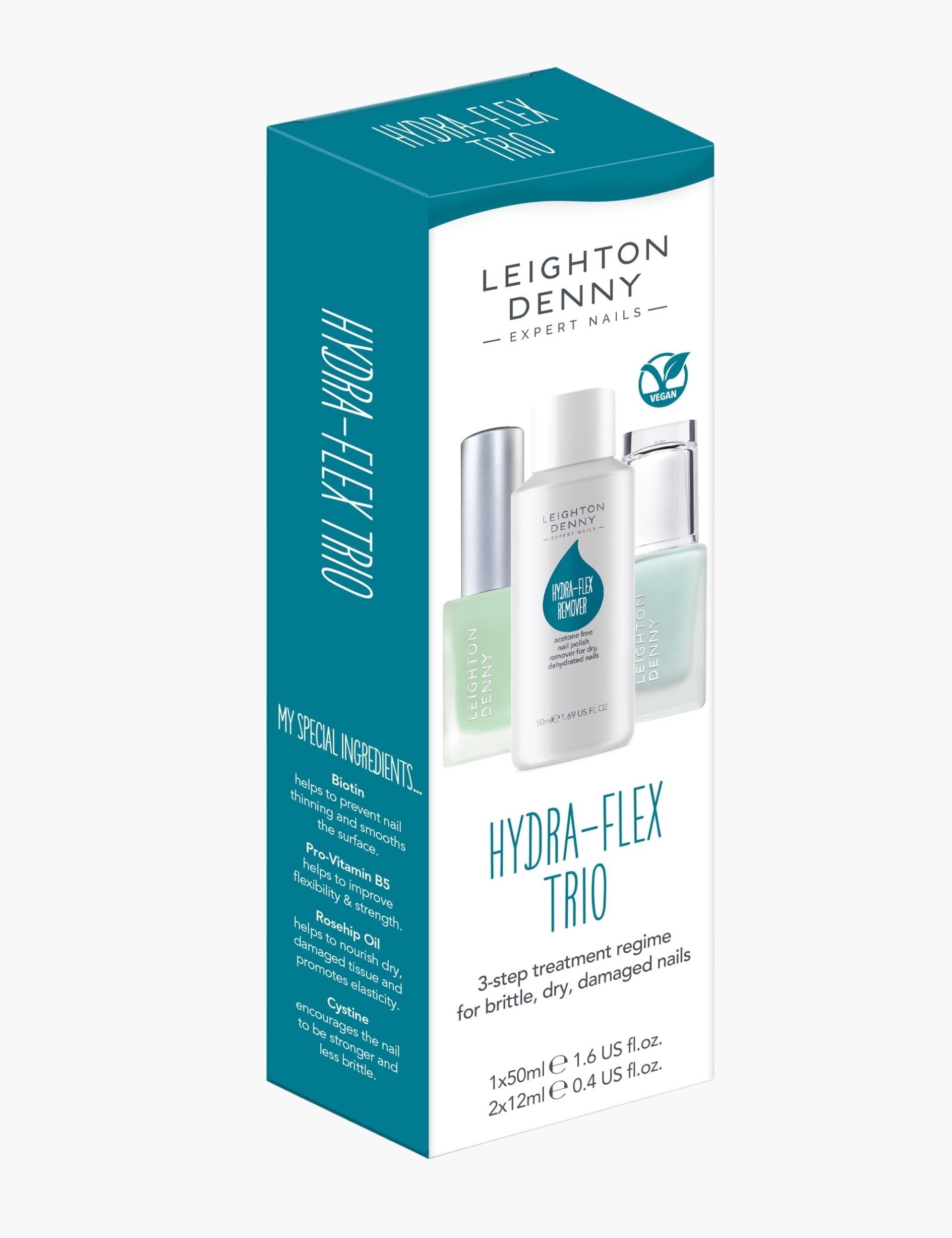Leighton Denny Hydra Flex nail treatment kit 2x12ml and 50ml (British brand)