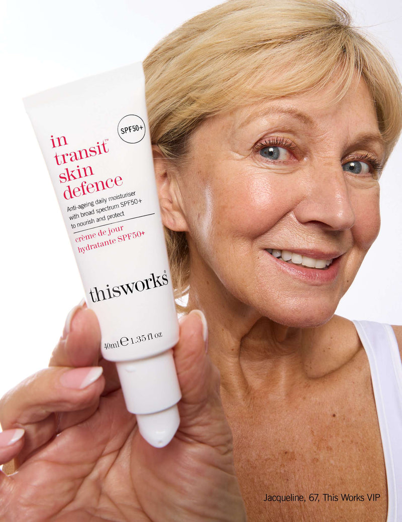 In Transit Skin Defence SPF50 daily moisturiser 40ml, UK version