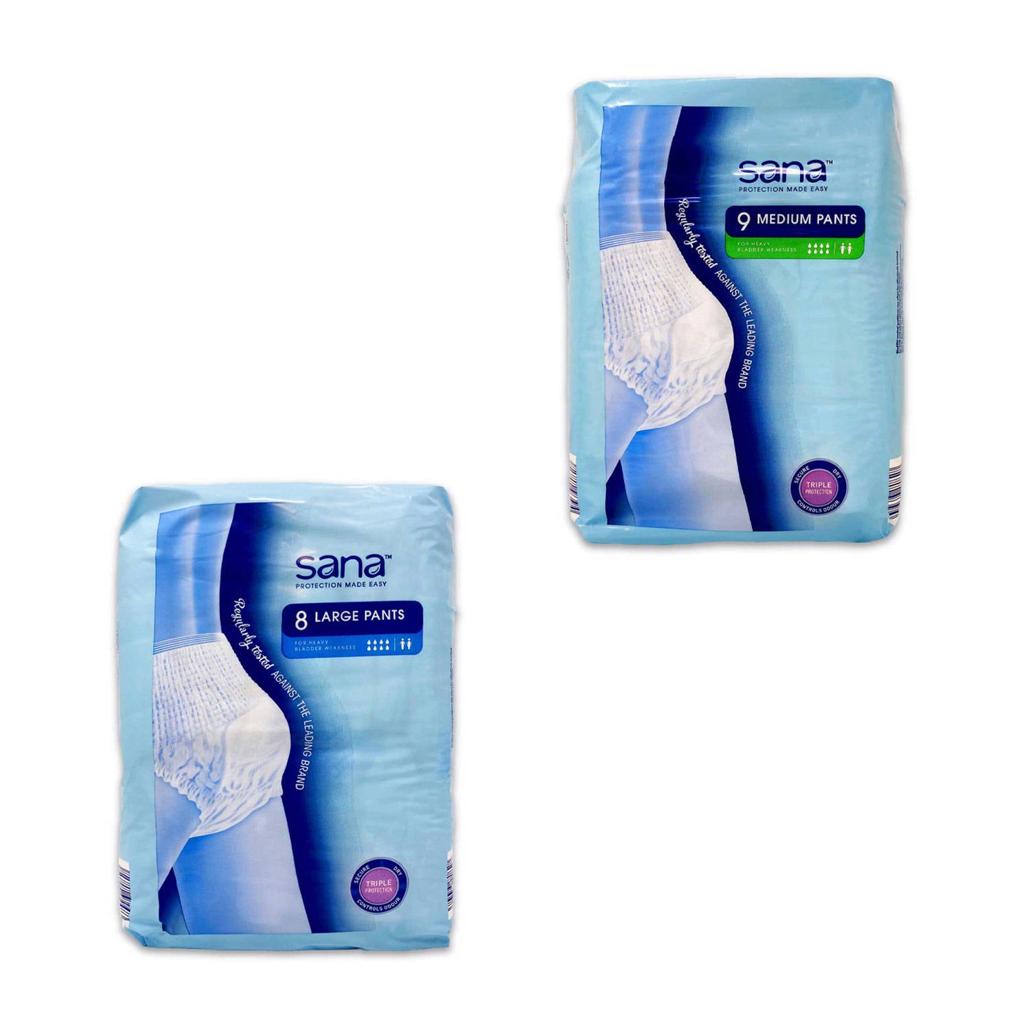 Incontinence pants for adults, imported from the UK
