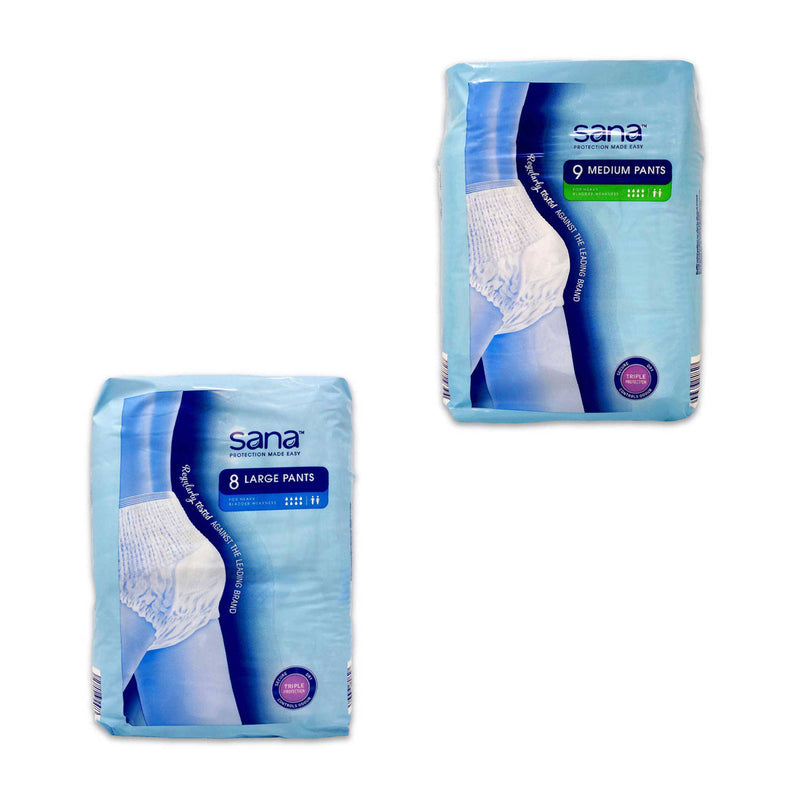 Incontinence pants for adults, imported from the UK