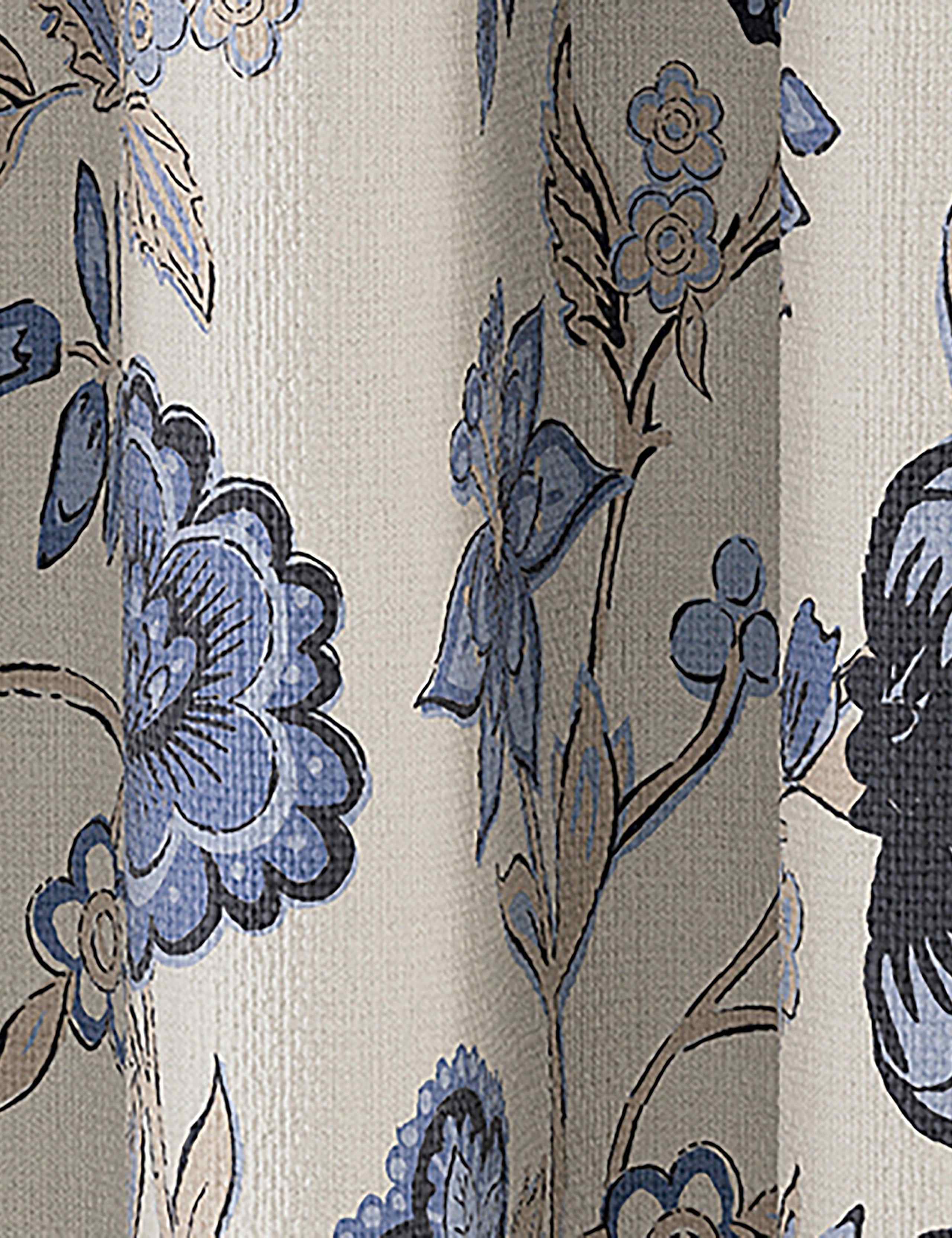 Joules Indienne pure cotton eyelet blackout curtains - British product