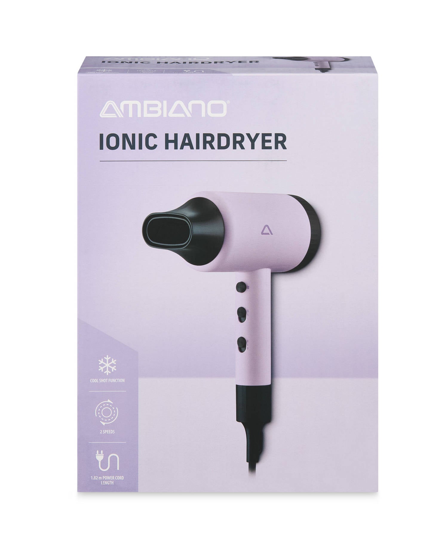 Ionic hair dryer with concentrator and diffuser (British brand)