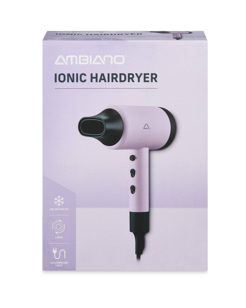 Ionic hair dryer with concentrator and diffuser (British brand)