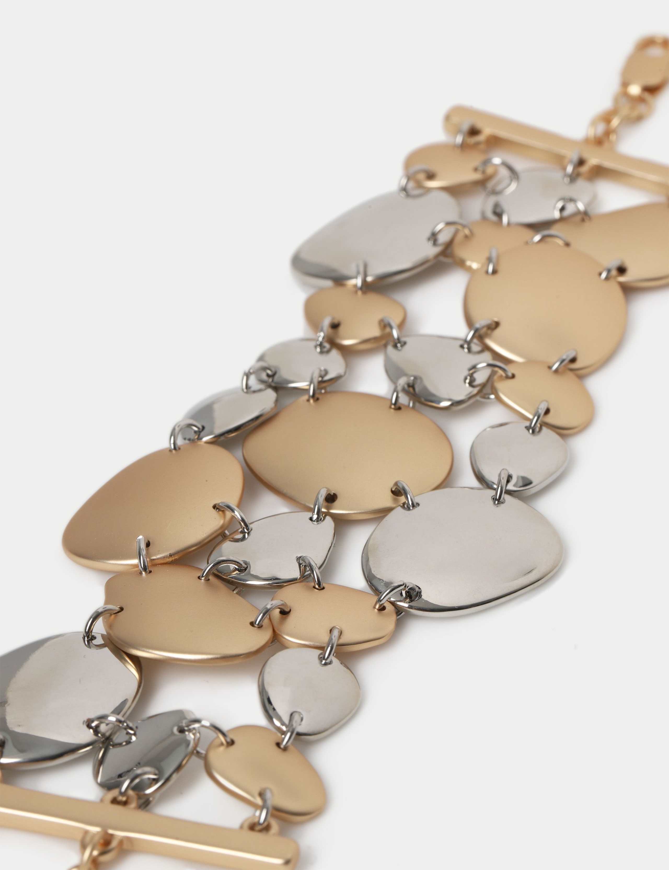 Irregular brushed metal wristwear bracelet (British brand)