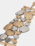 Irregular brushed metal wristwear bracelet (British brand)