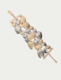 Irregular brushed metal wristwear bracelet (British brand)