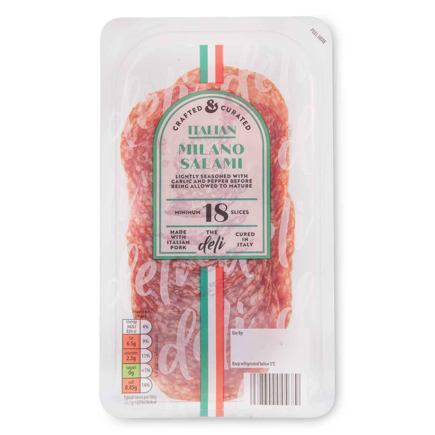 Italian Milano salami pork sausage (British brand)