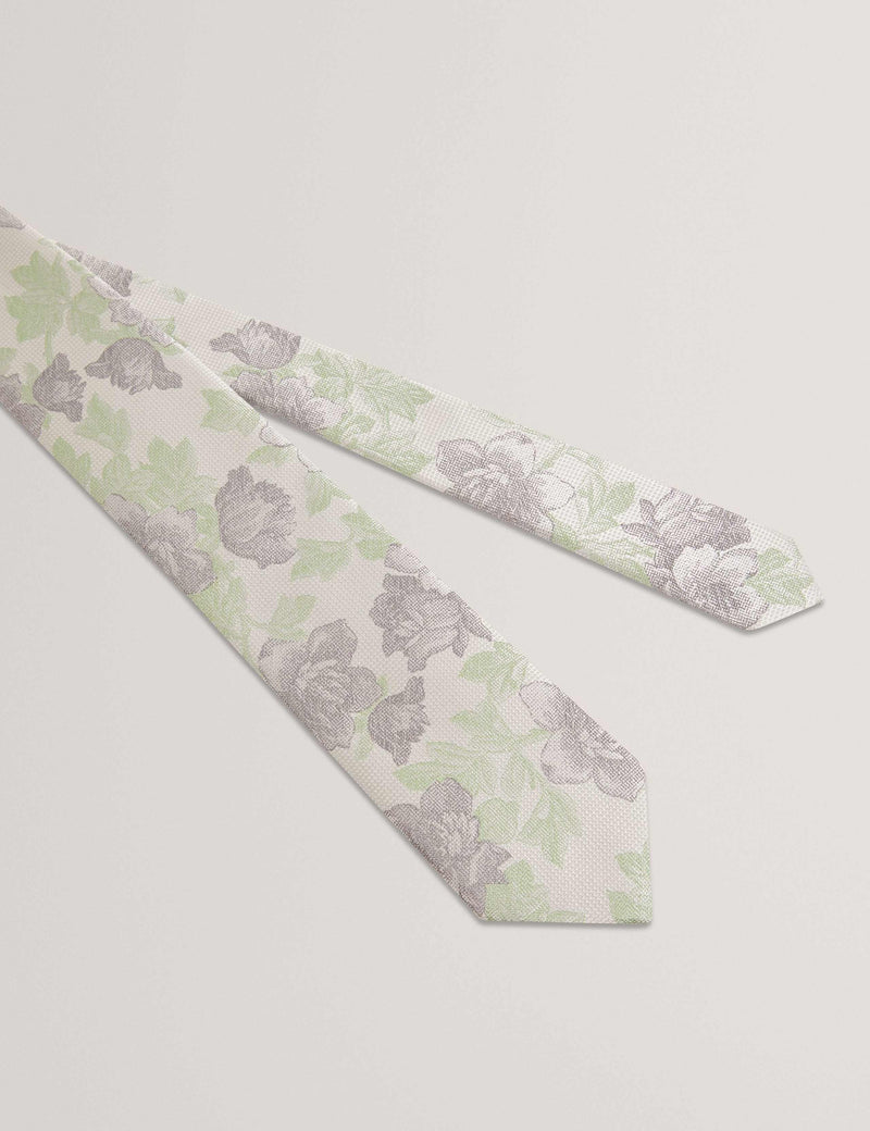 Ted Baker jacquard floral pure silk tie (British brand)